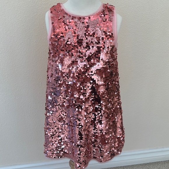 open lace back dress Holly Hastie London Girls Party Dress Coco Sequin Blush Pink – Holly Hastie main image 1